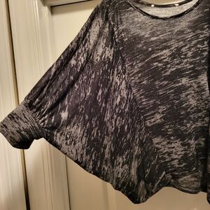 Semi sheer batwing top